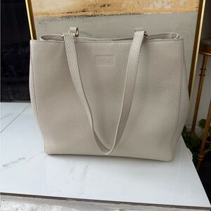 Dagne Dover Allyn Medium Cream Tote Bag